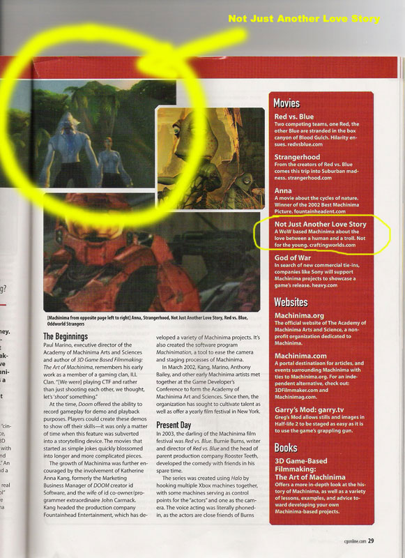 Not Just Another Love Story, page 29 magazine scan